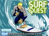 Practicando surf
