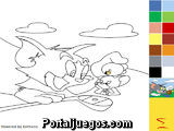 Pinta a Tom y Jerry