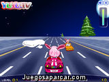 Esquiva obstáculos con el coche rosa de Yuju