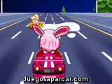 Esquiva obstáculos con el coche rosa de Yuju