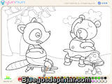 Pintar a los animales del bosque